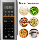 BLACK+DECKER EM720CB7 Digital Microwave Oven Turntable Push-Button Door - Black - Like New