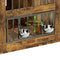 ROOMTEC 40" Dog Crate Furniture Sliding Barn Door Storage NVL058 - Rustic Brown - Like New