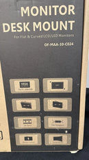 TECHORBITS UNIVERSAL DUAL MONITOR DESK MOUNT 13-32” MONITORS TECHORBITS - SILVER - Like New