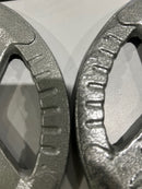 GENERIC CAST IRON 5 POUND WEIGHTS 4 PACK - GRAY - Like New