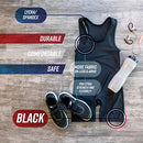 4 TIME ALL AMERICAN WRESTLING SINGLET, SMALL - BLACK - Like New