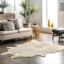 nuLOOM Marcia Off White Animal Print Washable Area Rug Shaped 5' x 7' - Like New