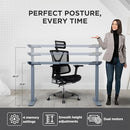 Uncaged Ergonomics Rise Up Dual Motor Electric Standing Desk, 60x30 - Gray - Like New