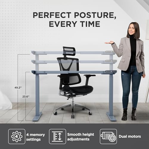Uncaged Ergonomics Rise Up Dual Motor Electric Standing Desk, - Scratch & Dent