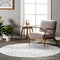 NULOOM 6' ROUND SPINCLEAN MACHINE RUG BIRV19A - GRAY - Like New