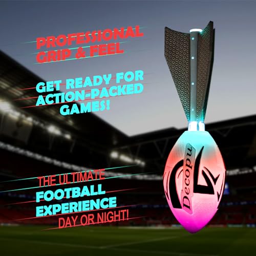 DECOPU PREMIUM FOAM GLOW FOOTBALL LATEST LED LIGHT GIFT FOR KIDS MULTI-COLOR - Like New