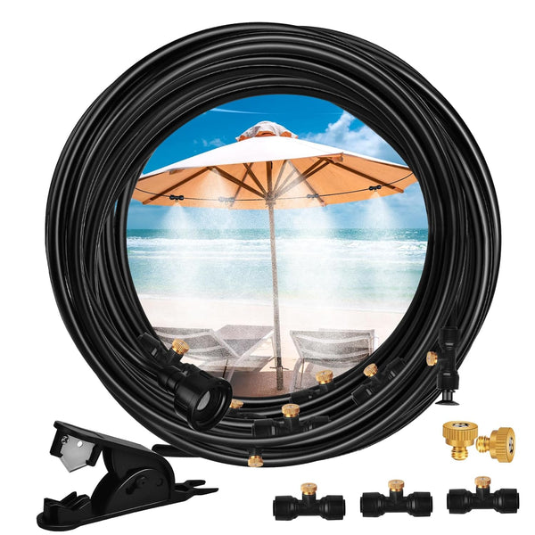 GENERIC 100FT MISTING COOLING SYSTEM - BLACK - Like New