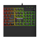 MONSTER MISSION RGB CORDED PC GAMING KEYBOARD, 2MNGK0382B0L2 - BLACK Like New