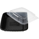 [75 Sets] PP Pebble Box Serving Tray, Vented Lid (9x9" 1 Compartment) B09DTJP5LS - Brand New