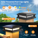 BOSCEOS SOLAR POST CAP LIGHTS 6 PACK 4X4 4.5X4.5 5X5 POSTS 6P - BLACK - Like New