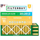 Filterbuy 20x20x2 Air Filter MERV 11 Superior Pet & Allergy Defense (4-Pack) - Like New