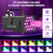 FOG MACHINE 18 LED LIGHTS 13 COLORS 2500CFM FOG 600W FAST SMOKE  - BLACK - Like New