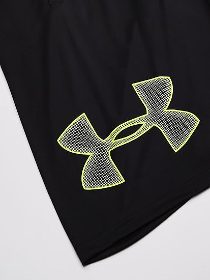 UNDER ARMOUR MEN'S UA TECH™ GRAPHIC SHORTS - SIZE: MEN L - BLACK/GRAPHITE - Brand New