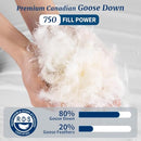 AiAngu Canadian Luxury Goose Down Pillow 900 Fill Power Teflon Shell - White - Brand New