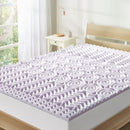 MELLOW 1.5 INCH 5-ZONE MEMORY FOAM MATTRESS TOPPER, 5ZMF-1.5QL, QUEEN -LAVENDER - Brand New
