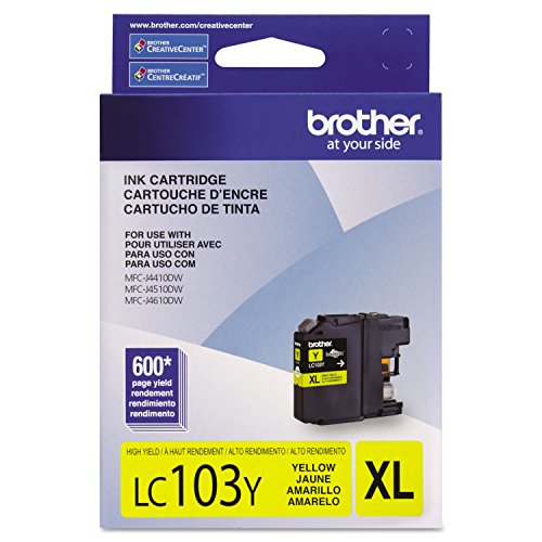 Brother Printer LC103Y High Yield Cartridge Ink, YELLOW - Brand New