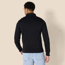 AMAZON ESSENTIALS MEN'S FLEECE ZIP UP MOCK NECK SWEATSHIRT, SIZE: MEN XL - BLACK - Like New