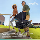 EVENFLO SHYFT DUALRIDE INFANT CAR SEAT STROLLER COMBO WITH CARRYALL STORAGE - Like New