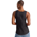 CA00153 Hanes Originals women's sleeveless shirt, solid, black, size S - Like New