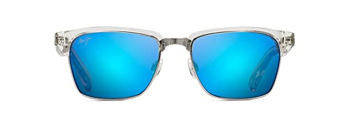 MAUI JIM KAWIKA FASHION SUNGLASSES 54MM CRYSTAL/BLUE HAWAII MJ-257-CRY/BLUHAW - Like New