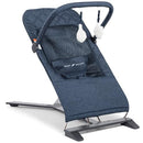 BABY DELIGHT ALPINE DELUXE PORTABLE BOUNCER 0-6 MONTHS BD05530 - QUILTED INDIGO - Like New