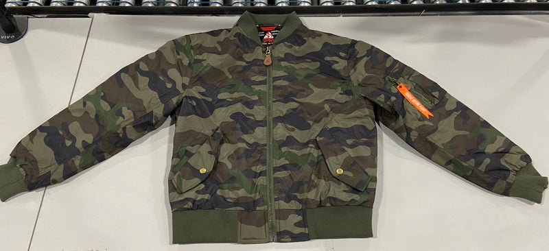 SPIRE BY GALAXY AVIATOR BOMBER JACKET - WOODLAND - MEDIUM - 2908WD - Brand New
