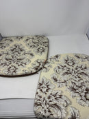 SIDELI CHAIR CUSHIONS NON SLIP JACQUARD CHENILLE 16”X16” - SET OF 2 - BROWN - Like New