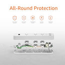 AMAZON BASICS RECTANGLE POWER STRIP 3 OUTLET 3 USB PORTS 5 FT CORD - WHITE - Like New