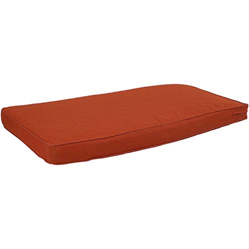 SUNNYDAZE 41" x 18" WEATHER-RESISTANT INDOOR/OUTDOOR BENCH CUSHION - RUST - Like New