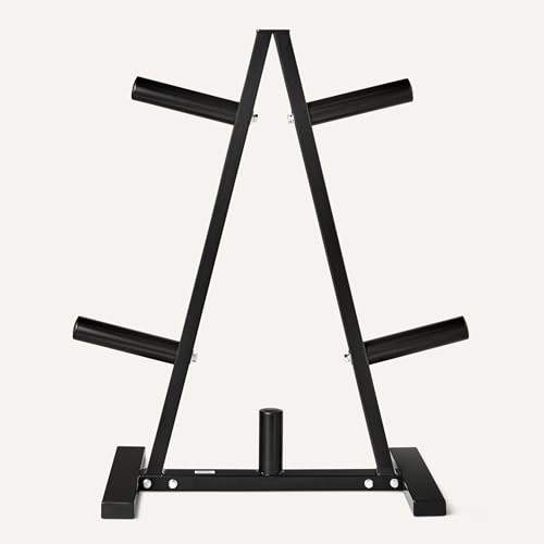 AMAZON BASICS WEIGHT PLATE TREE RACK 300 LBS - BLACK - Like New