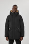 MACKAGE MEN EDWARD 2IN1 DOWN PARKA W HOOD BIB/NATURAL FUR - SIZE 48 - BLACK - Brand New