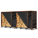 GREENER 8FT FIREWOOD COVER HEAVY-DUTY WATERPROOF WOOD RACK COVER, 8'X3.8'- BLACK - Like New