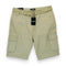 BLU ROCK NEW YORK MENS FLEX STRETCH BELTED CARGO SHORTS - SIZE: MEN 36 - KHAKI - Brand New