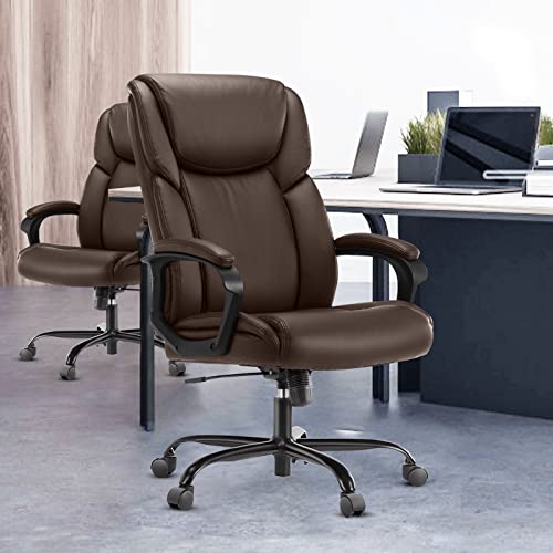 OLIXIS EXECUTIVE OFFICE CHAIR ERGONOMIC HOME COMPUTER DESK CHAIR - BROWN - Like New