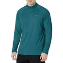 SG EDGE MEN'S UPF 50+ RASH GUARD 1/4 ZIP STAND COLLAR SWIM SHIRT - CRYSTAL TEAL - Like New
