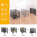 DAKITO 43/38 INCH HEAVY DUTY DOG CRATE FOLDING DOG KENNEL NO ASSEMBLY - BLACK - Like New