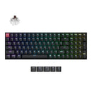 KEYCHRON K4 96% LAYOUT QMK MECHANICAL KEYBOARD SUPER BROWN SWITCH - BLACK - Like New