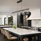 GEPOW 38” KITCHEN ISLAND LIGHTING LIGHTING, BLACK AND GOLD LINEAR CHANDELIER - Like New