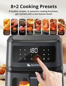 Symdral 8 in 1 5.3 Quart Compact Air Fryers Black SY-AF003 - Like New