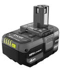 RYOBI ONE+ 18V LITHIUM-ION 4.0 AH RECHARGEABLE BATTERY PBP005 - BLACK/GRAY - Like New