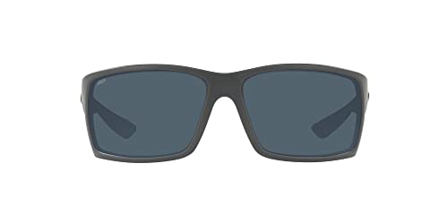 Costa Del Mar Men's Rectangular Sunglasses Matte Grey/Grey Polarized - Like New