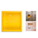 UNI-GREEN TILE SHOWER NICHE RECESSED SQUARE DIMENSION 14" × 14" × 4D - YELLOW - Brand New