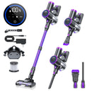 BIEIAO CORDLESS VACUUM CLEANER WITH LED DISPLAY, 6 IN 1 LIGHTWEIGHT - PURPLE - Like New