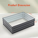 Beuiosda Galvanized Raised Garden Bed Kit Outdoor 4X3X1FT B0GLFSK3KZ - Steel - Like New
