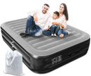 TINSUN QUEEN MATTRESS BUILT IN AIR PUMP CURVED ARMS FOR EASE OF USE - BLACK/GRAY - Like New