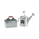 B0CFGBLH9G Rectangular Patitioned Cleaning Cadding – Galvanized with red Handle - Brand New