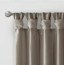 MADISON PARK NATALIE PEWTER SOLID FAUX SILK 50W X 84L CURTAIN - PEWTER BROWN - Like New