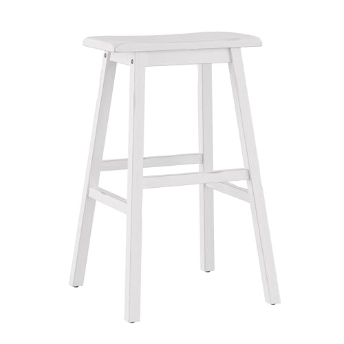 HILLSDALE MORENO WOOD BACKED BAR HEIGHT STOOL 29" HIGH 5580-831A - SEA WHITE - Brand New