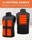 VENUSTAS MEN'S HEATED PUFFER VEST ULTRA-COMPACT 4800MAH BATTERY PACK S - BLACK - Like New