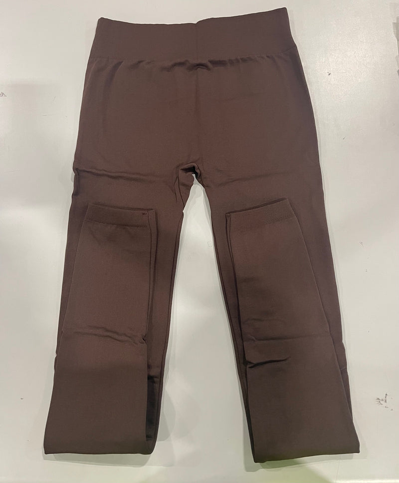 DAN ZHONG XIU FASHION DESIGN LEGGINGS - SIZE: WOMEN ONE SIZE - BROWN - Like New